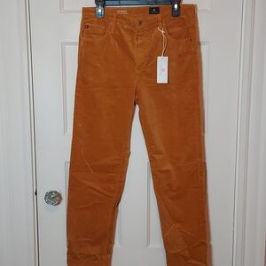 AG Adriano Goldschmied Isabelle High Rise Velvet Crop Straight